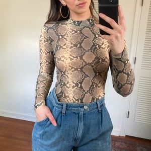 Topshop Ssssssnake Print Top